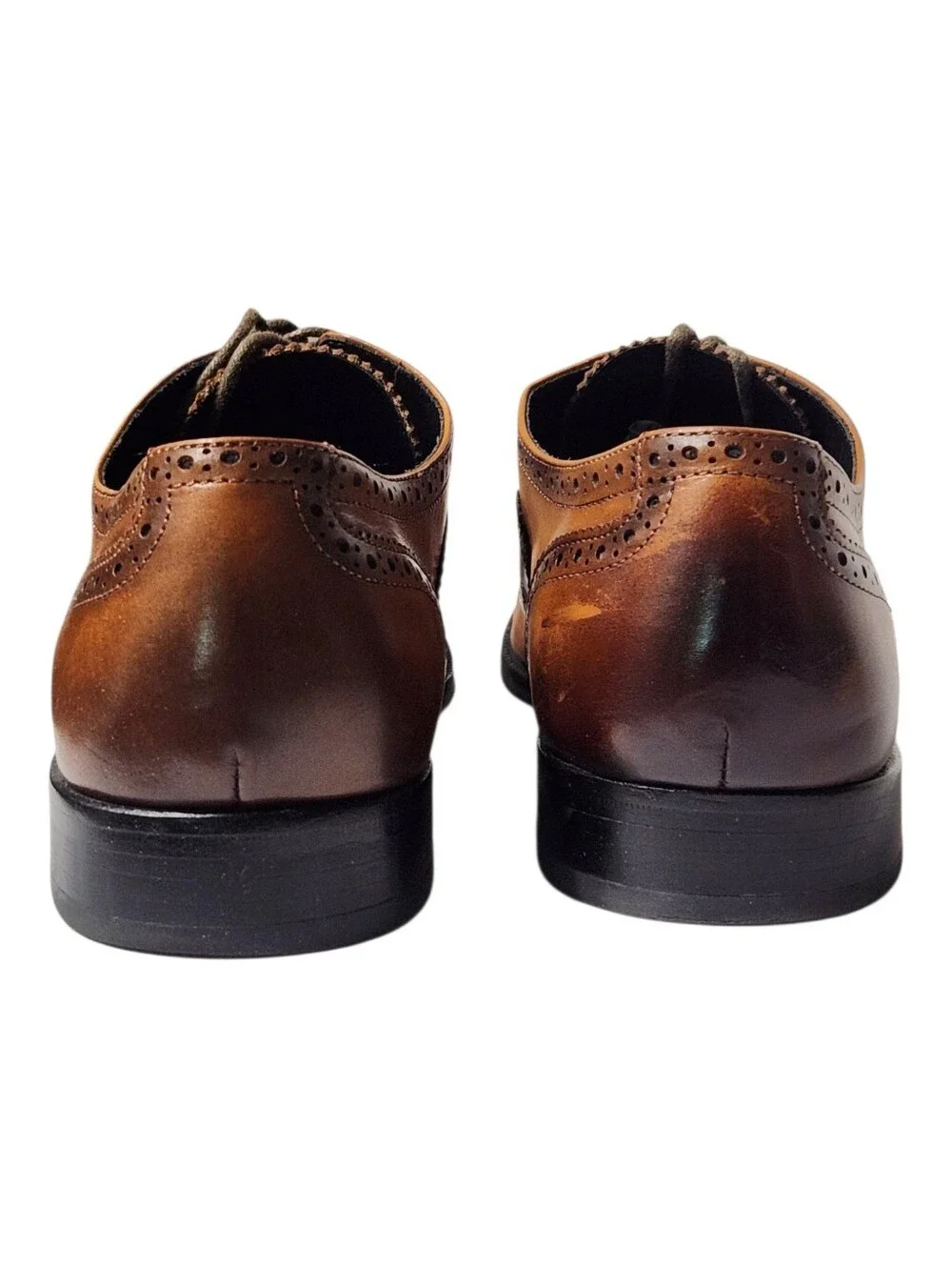 Gifennse Hand-Dyed/Sewn Leather Brogue Oxfords Size 10.5 EUC